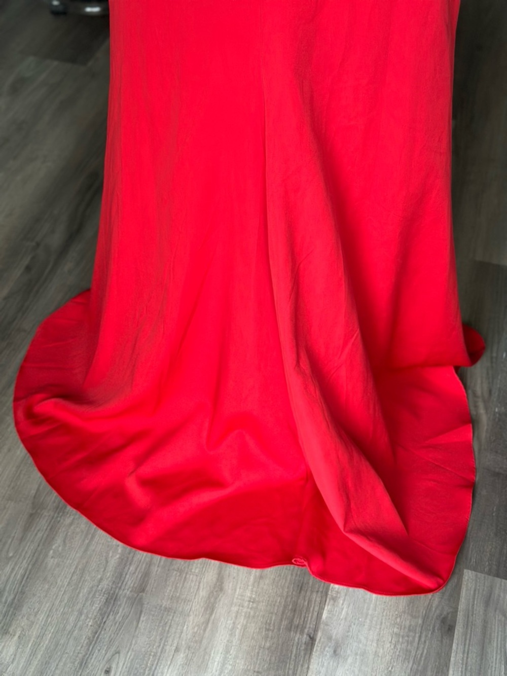 NWT 49454 Mac Duggal Red Sleeveless V Neck Bow Detail Mermaid Gown Wedding Guest - Picture 10 of 14